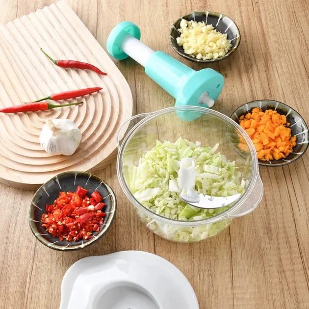 1.5(Liter) Pat push manual press vegetable cutter multi-functional - Image 5