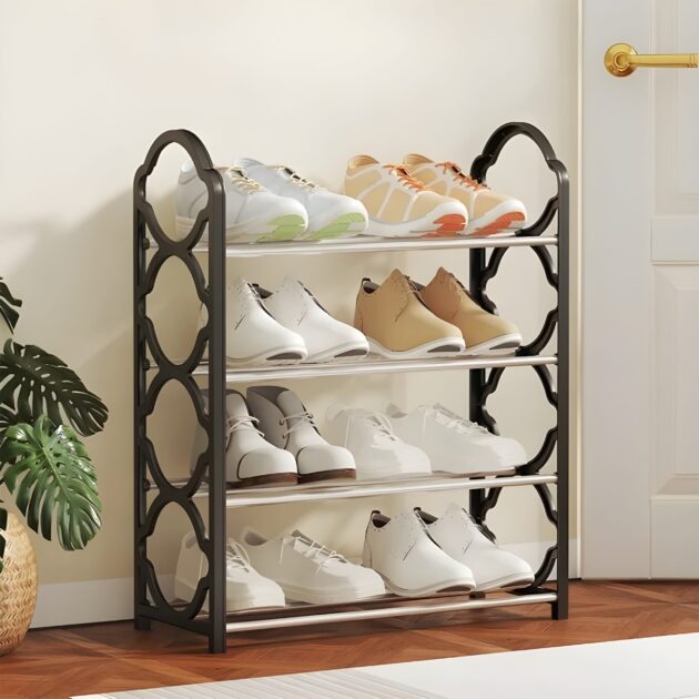 5 Layer Plastic Floor Standing Shoes Rack