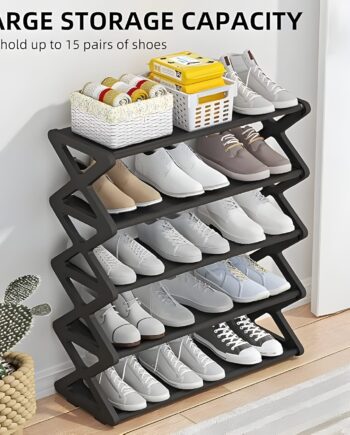 5 Layer Plastic Shoe Rack X Shape