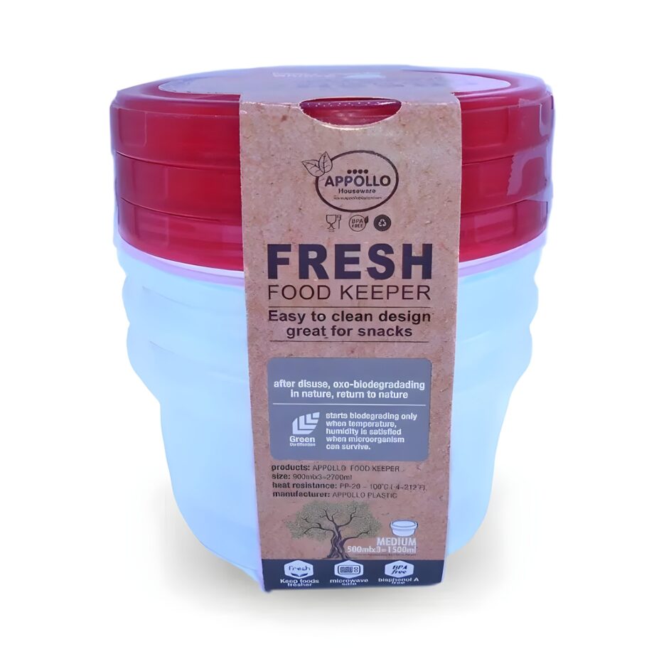 Fresh Food Container Medium (Pack of 3) – (500ml)