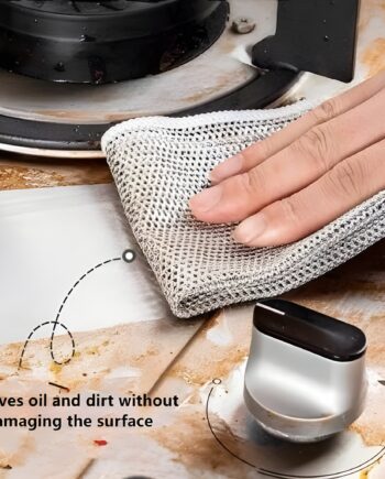 Silver wire cleaning kitchen cloth (pack of 3)