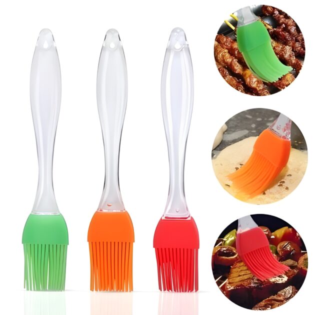 Silicon oil brush with crystal handle - Image 2