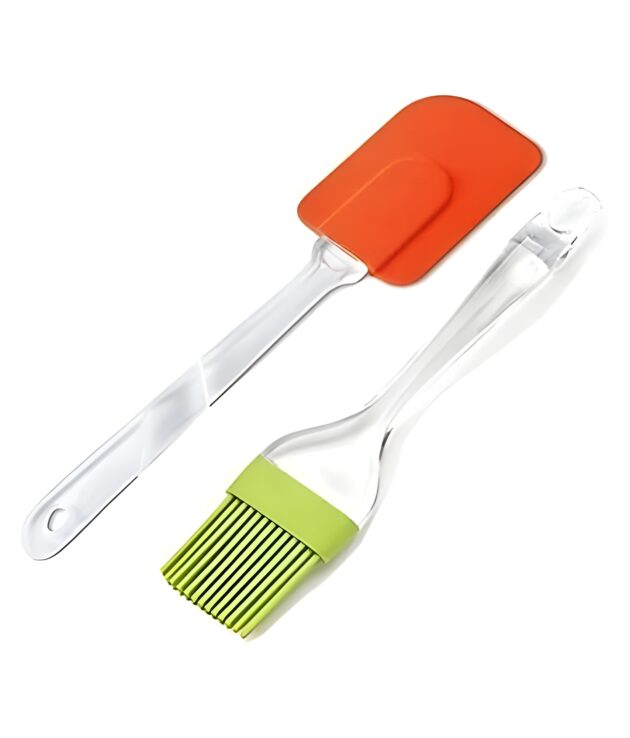 2pc Silicon Spatula and Oil Brush