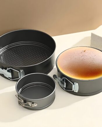 3pc Removable Bottom Cake Mould Non-stick Carbon Steel Baking Pan (18cm/20cm/22cm)