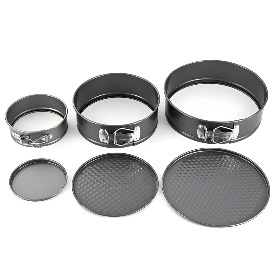 3pc Removable Bottom Cake Mould Non-stick Carbon Steel Baking Pan (18cm/20cm/22cm)