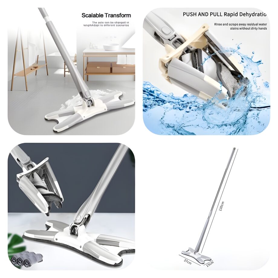 X Mop Manual Extrusion Hand-free Flat Squeeze Mop Household Cleaning Tool