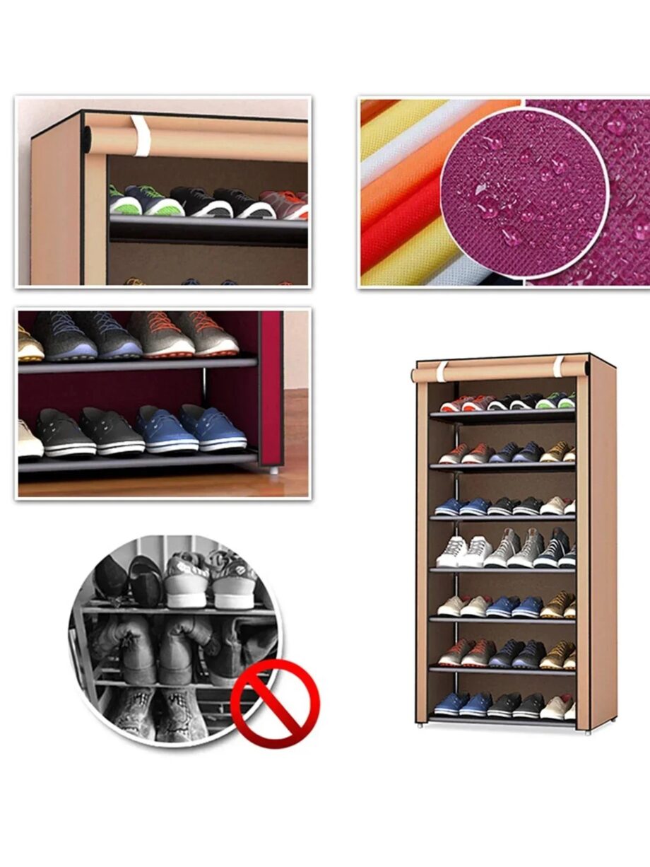 10 Layer Shoe Rack Organizer Dustproof, Nonwoven