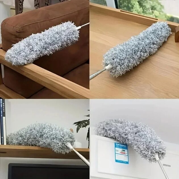 Microfiber Duster Extendable Duster Cleaner Brush Removal Ceiling Dusters Home Telescopic Tools - Image 3