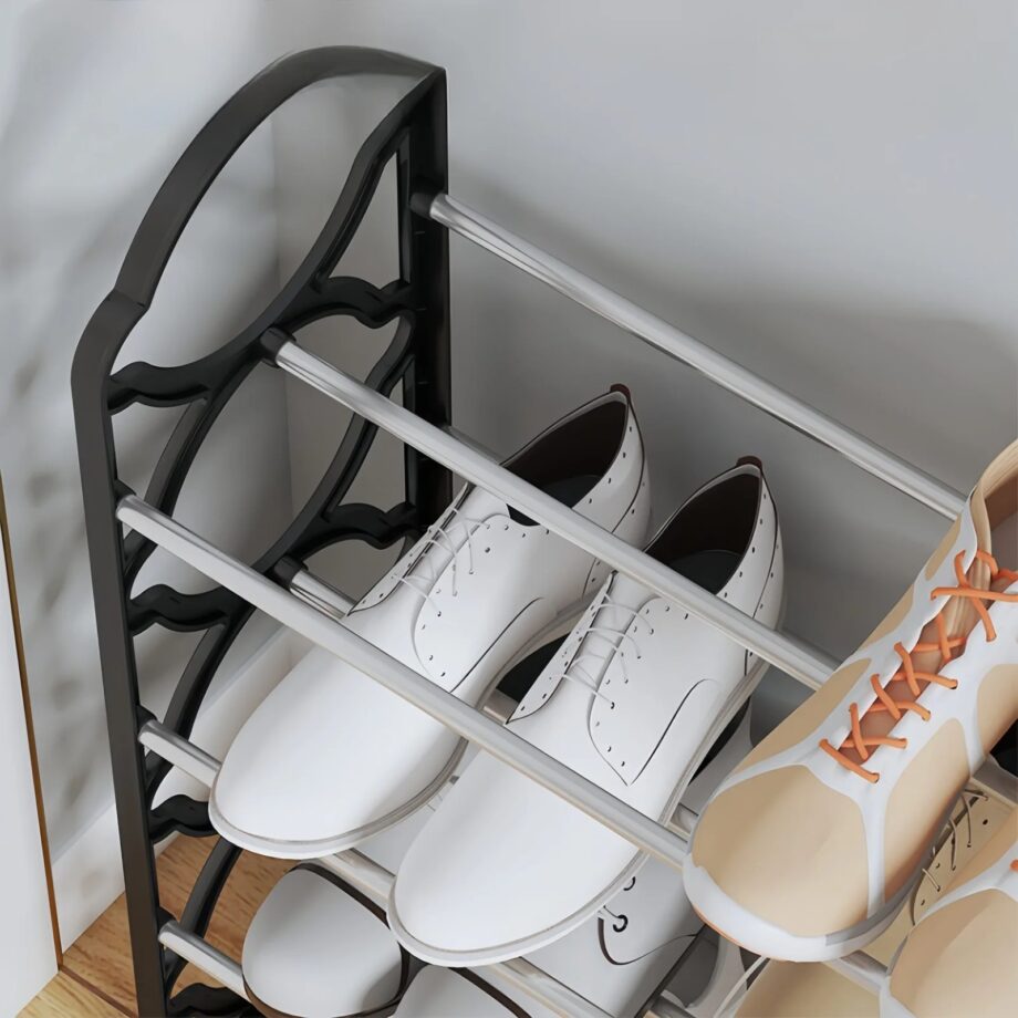5 Layer Plastic Floor Standing Shoes Rack