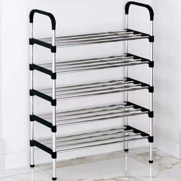 5 Layer Stainless Steel Shoe Rack - Image 3