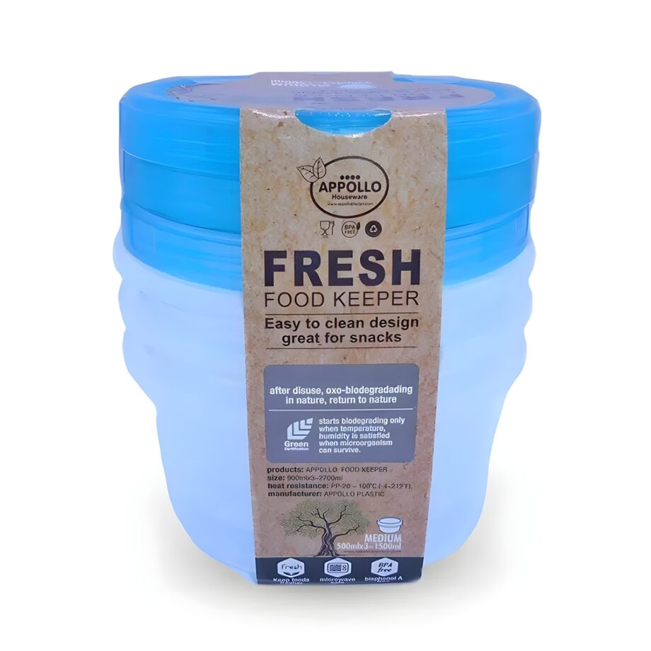 Fresh Food Container Medium (Pack of 3) – (500ml)