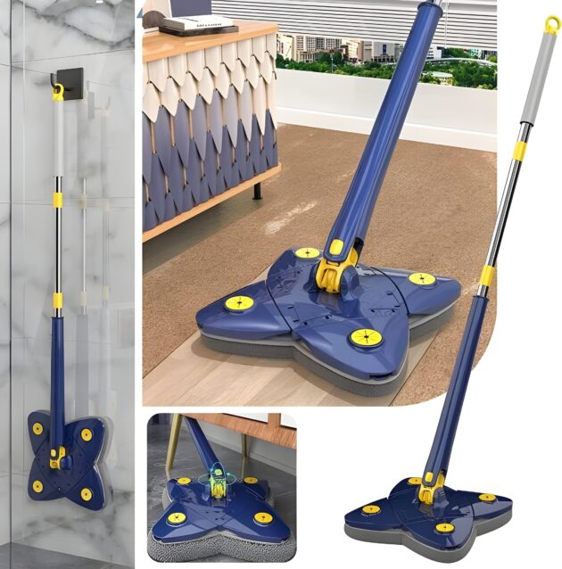 Cleaning Mop 360° Rotatable Adjustable Corner Mop Self Squeezing