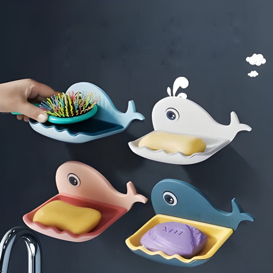 Whale Shape Soap Box Bathroom Drain