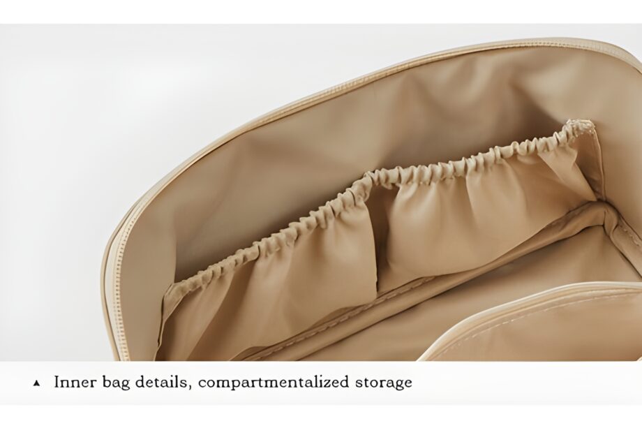 Large capacity leather Travel Cosmetic Bag